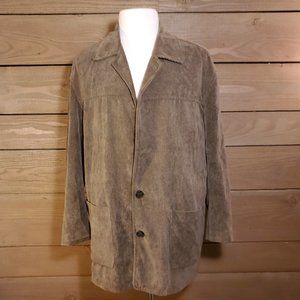 Wayne Gretzy Collection Beige Corduroy Mens Jacket